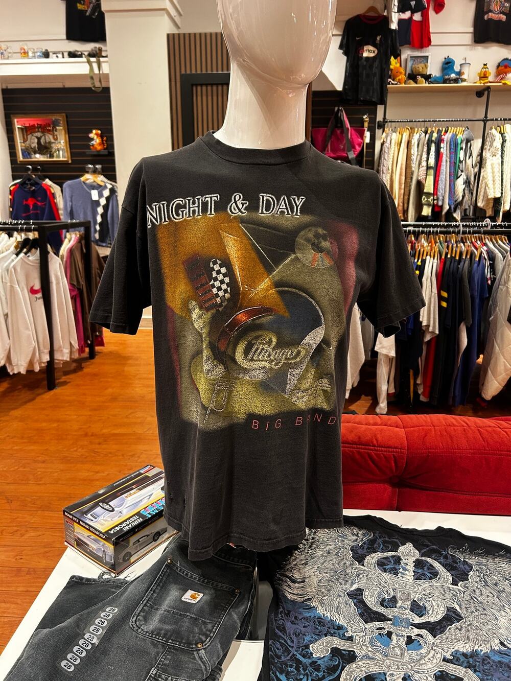 Chicago Night And Day Big Band Vintage Black Shirt Size Large